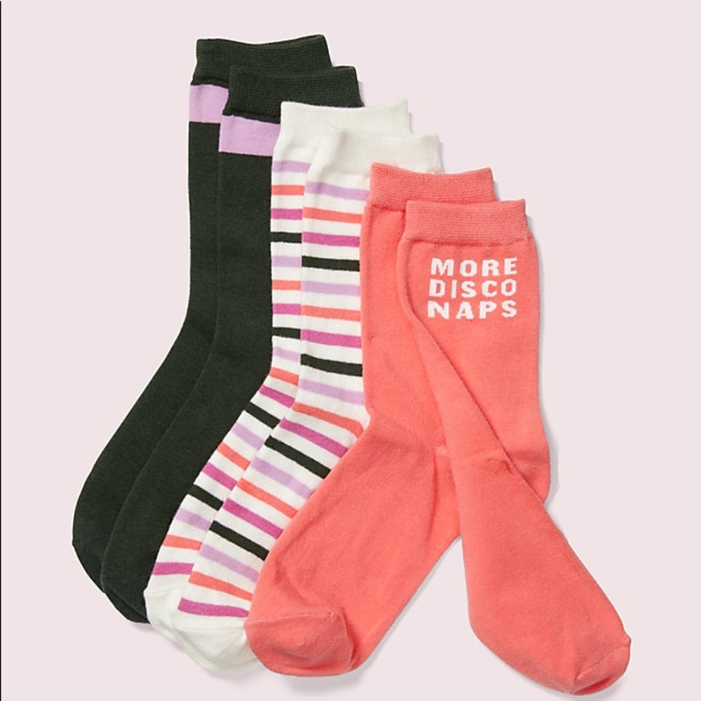 Kate Spade More Disco Naps Socks Set of 3